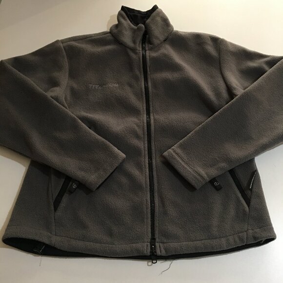 Columbia Jackets & Blazers - Columbia Titanium Womens Medium Fleece Jacket Full Zip Outdoors Interchange Gray